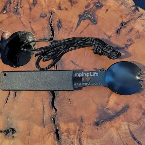 Personalized Camping Spork and Knife 6 in 1 Survival Multi Tool Spork, knife - Picture 6 of 7